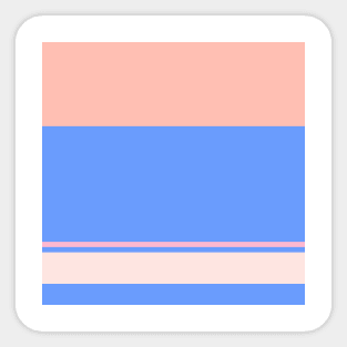 A tremendous variation of Powder Blue, Cornflower Blue, Baby Pink, Very Light Pink and Pale Rose stripes. Sticker